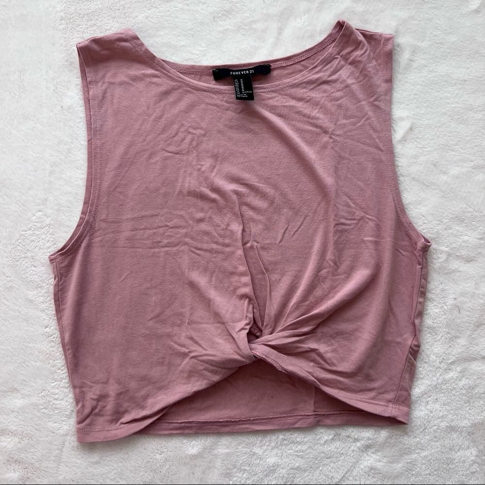 Forever 21 pink cropped tank top